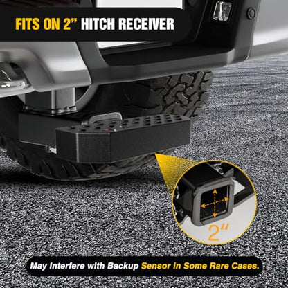 11.9" Hitch Step with 2" Hitch Receiver for Pickup Truck Car SUV (11.9 Inch Hitch Step)