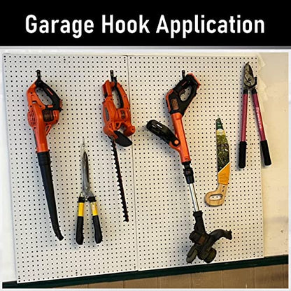 Garage Storage Hooks 3.5Inch Heavy Duty Wall Mounted Garage Utility Hooks 12 Pack Hangers Great for Tools Bikes Ladders Chairs (Single J Hook)