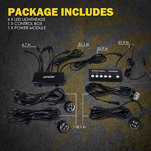 Amber LED Hideaway Strobe Lights Kit (Amber / 4 pcs)