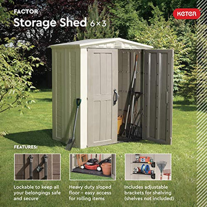 Factor 6x3 Outdoor Storage Shed Kit (6x3 / Storage Shed)
