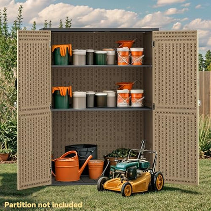 59 Cu. Ft. Vertical Storage Shed (Extra Tall-59 Cu Ft / Brown)