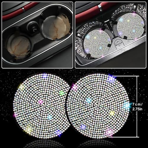 27 PCs Multicolor Bling Car Accessories Set for Women (Multicolor Diamond)