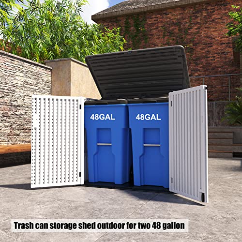 Large Horizontal Storage Sheds (White)