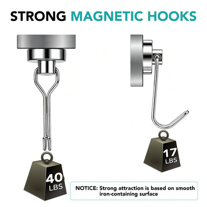 Magnetic Hooks (Silver / 0.79in)