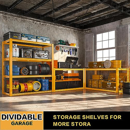 40" W Yellow Garage Shelving with Double (Orange)