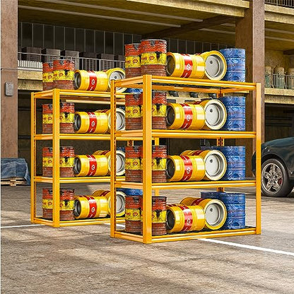 40" W Yellow Garage Shelving with Double (Orange)