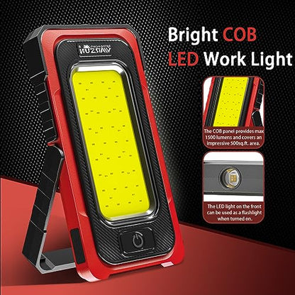 Rechargeable Portable Magnetic Work Light (USB + Solar Charging / Red)