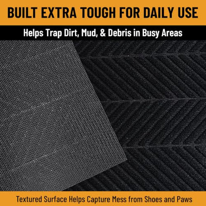 2x16 Commercial Floor Mat Heavy Duty High Traffic Utility Carpet (Black Tyre / 2' x 16' (Runner))