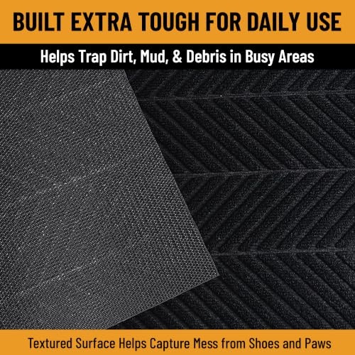 3x12 Commercial Floor Mat Heavy Duty High Traffic Utility Carpet (Black Tyre / 2'7" x 12' (Runner))