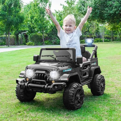 12V Kids Ride on Truck Car (Black)