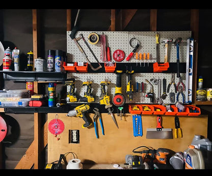 Metal Pegboard Wall Panels (Gray / 2PC)