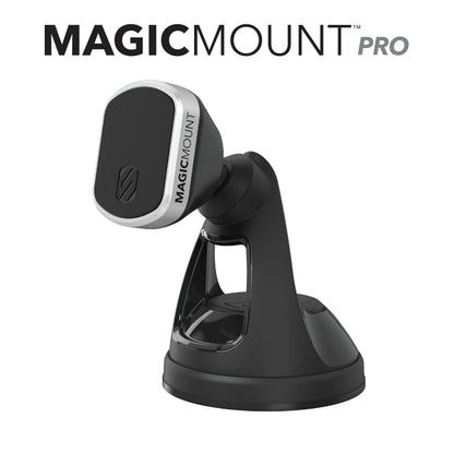 MM2WDSR 2PKXC0 MagicMount Pro Magnetic Car Phone Holder for iPhone and Android (Window / Dash Suction / 2 Pack / Black & Silver)