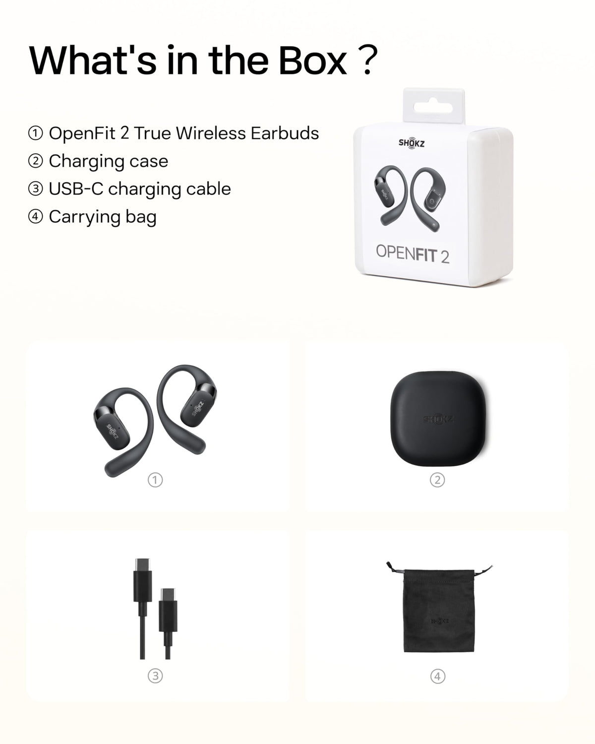 OpenFit 2 Open (Charging：USB-C / Black)