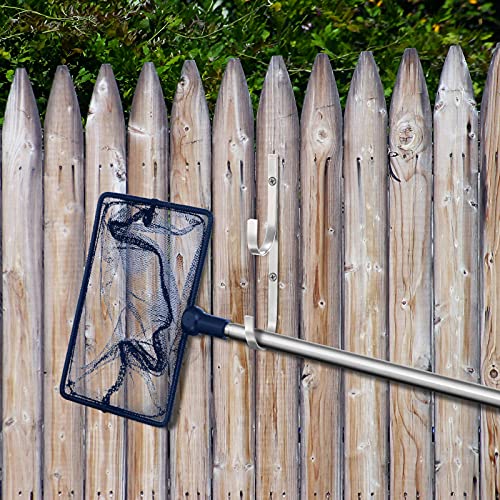 6 Pieces Pool Pole Hook Hanger Swimming Brackets Pool Hook (Silver)