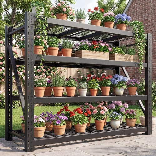 11000LBS Heavy Duty Garage Shelving (24"D x 60"W x 72"H,4-Tier)