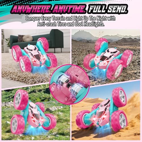 Pink RC Car for Girls Age 6+ (Pink / Pro (USB-C & Modular Battery))
