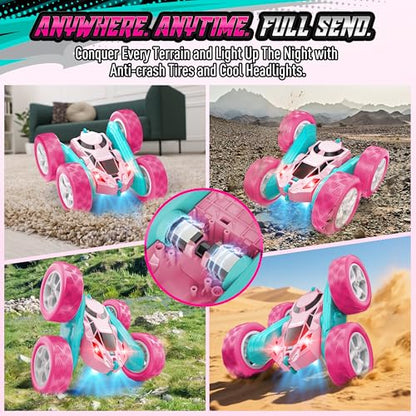 Pink RC Car for Girls Age 6+ (Pink / Pro (USB-C & Modular Battery))