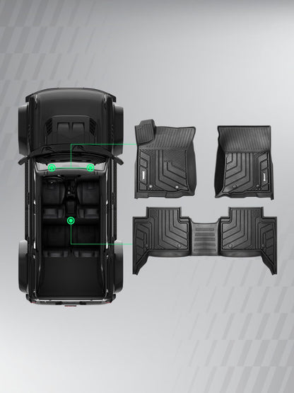 Automotive Floor Mats for Toyota Tacoma 2016 (2016-2023 Double Cab)