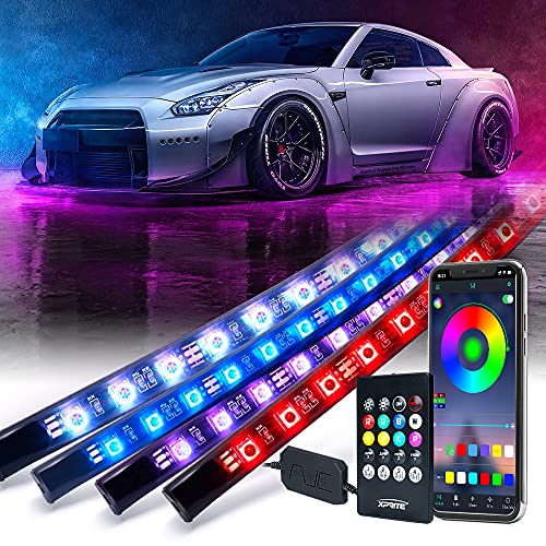 4Pcs Underglow LED Lights for Cars (4PCS With APP)