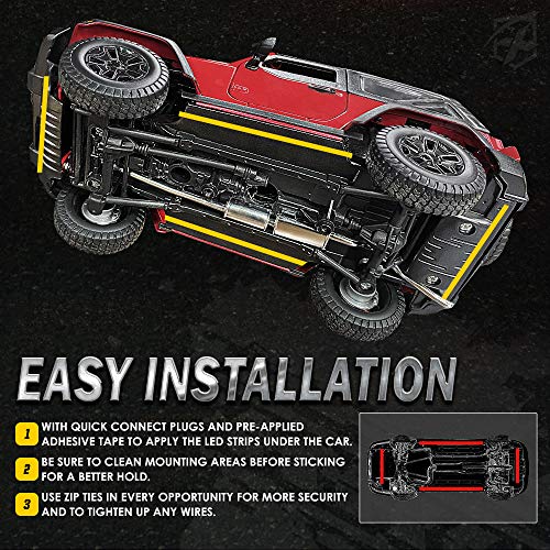 4Pcs Underglow LED Lights for Cars (4PCS With APP)