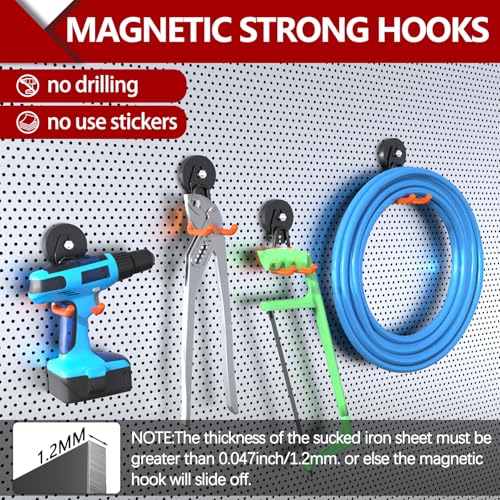 Heavy Duty Magnetic Hooks (2.6"x4-SU / Orange)