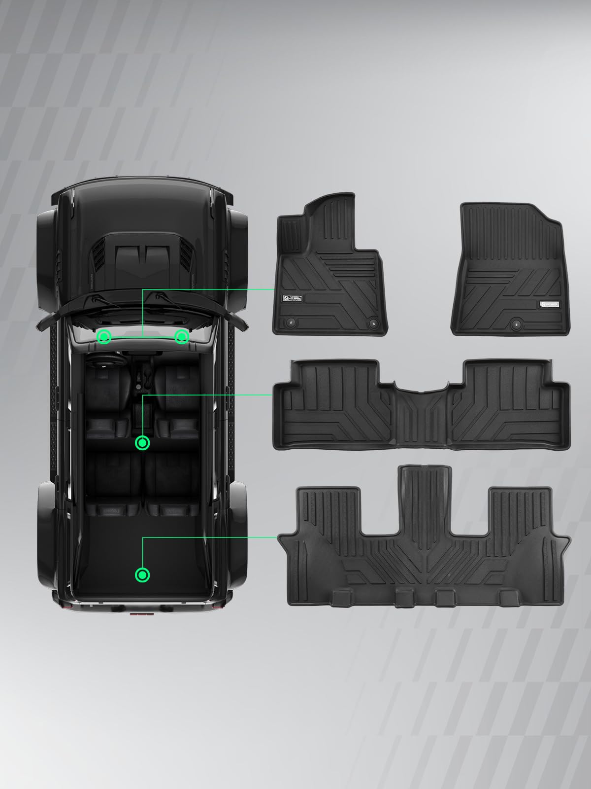 Automotive Floor Mats for Kia Sorento 2021 (4PCS Floor Mats)