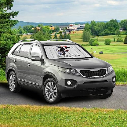 Funny Animals Car Windshield Sun Shade Umbrella (white 1)