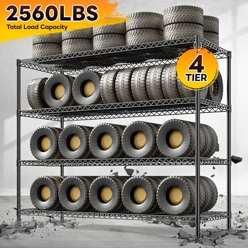 4 Tier 2560LBS Heavy Duty Shelving (55.5"H x 55.5"W x 18"D)