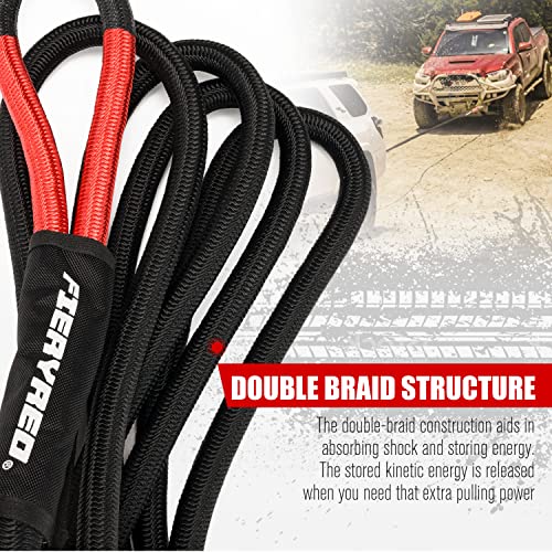 Kinetic Energy Recovery Rope 30FT 7 (Black / 7/8" 30FT,No Shackle)