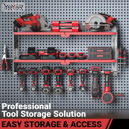 Power Tool Organizer Wall Mount (without Power Strip / Red)
