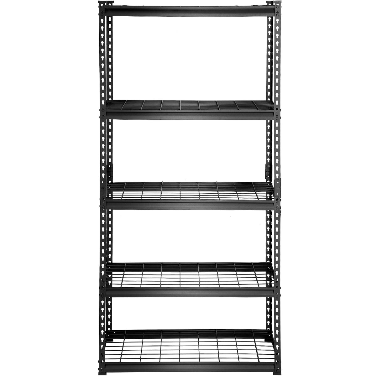 Storage Shelving Unit (Black / 36" L x 16" W x 72" H)