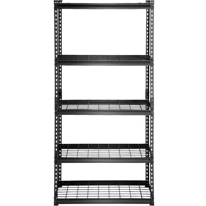 Storage Shelving Unit (Black / 36" L x 16" W x 72" H)