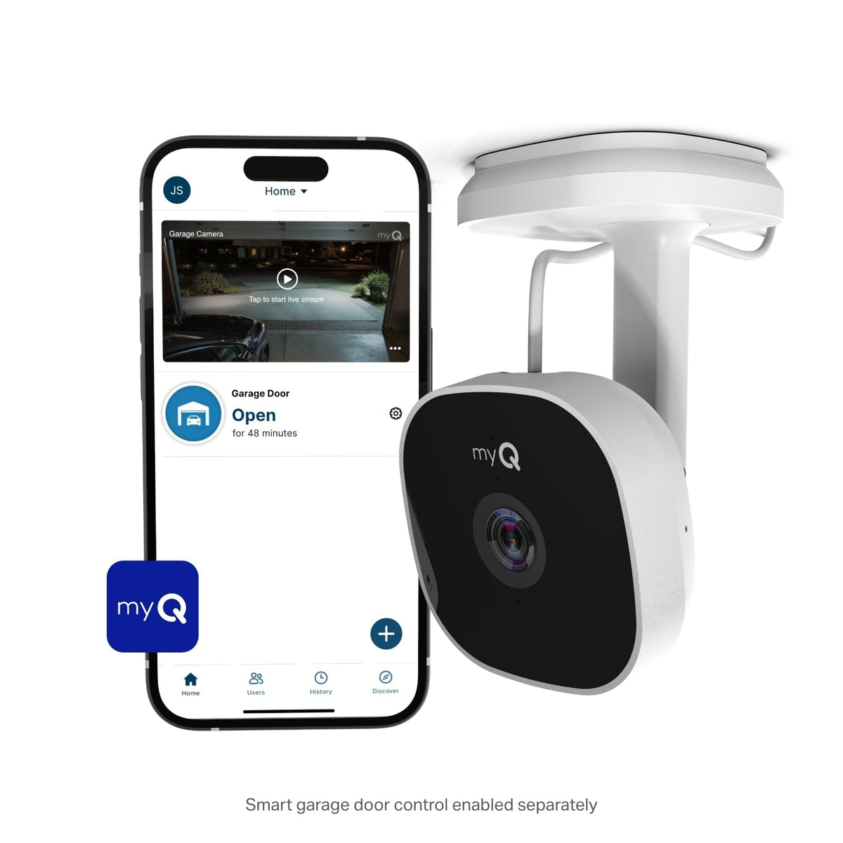 myQ Smart Garage Security Camera (1 Pack / Garage Camera)