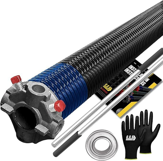 Garage Door Torsion Spring 283x2x40 Torsion Spring for Right Side of Garage Door with 1" Steel Bearing (283x2x40 / Black Cone (Right Side))