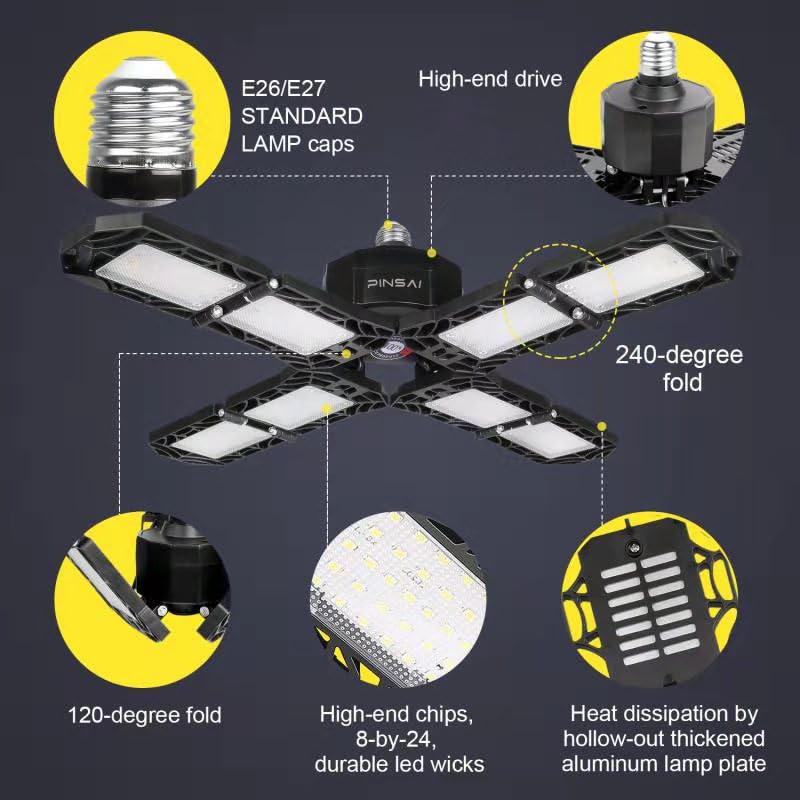 4 Pack LED Garage Light (200W 4PC)