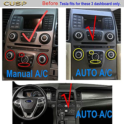 13.3 Inch Android Car Radio Head Unit for Ford Taurus 2012 (Manual A/C PX6 Hexa core 4G+64G+CarPlay+Voice)