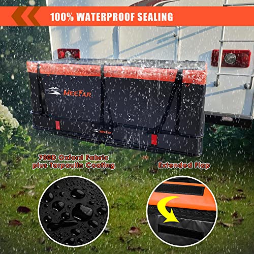 Hitch Mount Cargo Carrier Bag 100% Waterproof 19.7 Cubic Feet Luggage Rack (19 Cubic Feet)