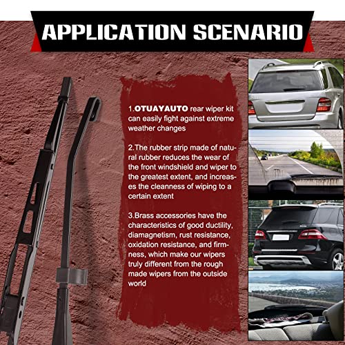 Rear Windshield Wiper Arm Blade (13.5"+13")
