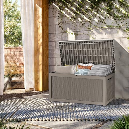 320 Gallon Resin Outdoor Storage Box (Gray / 320 gallons)