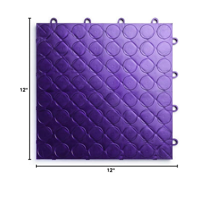 SnapLock RaceDeck CircleTrac 12"x12" Interlocking Garage Tiles (48 Pack / Purple)