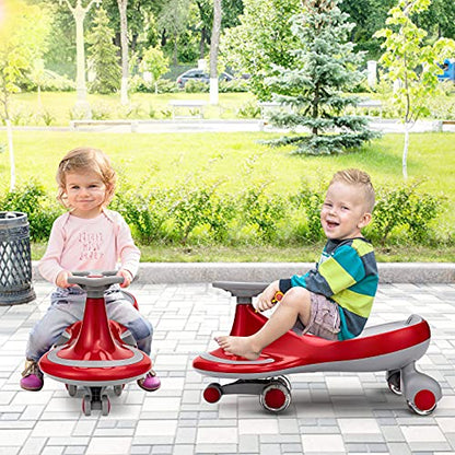 Wiggle Car 2 in 1 Swing Car for Kids (Red)