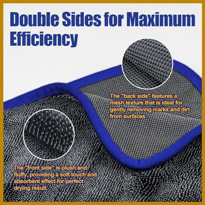 Microfiber Towel Car Drying Detailing Wash Cloth Car Care (Grey-blue)