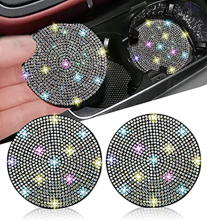 2pcs Bling Car Cup Holder Coaster (Multicolor / 2pcs)