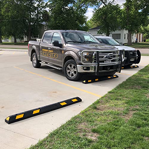 Rubber Parking Curb (1. Black/Yellow Pack of 1)