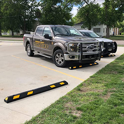 Rubber Parking Curb (1. Black/Yellow Pack of 1)