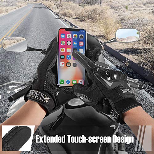 Motorcycle Gloves for Men and Women (Black / Medium)