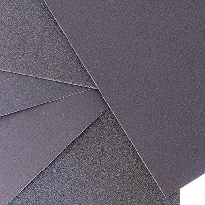 5-1/2" x 9" Wet or Dry Sandpaper Sheets, Grits 150, 220, 320, 400 (Variety Pack #1)