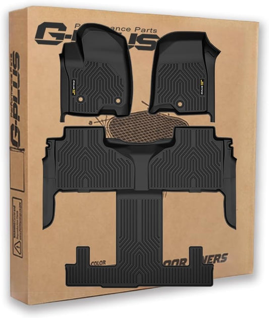 TPE Floor Mats Fit 2021 (2021-2025|Fit Chevy Tahoe & GMC Yukon|3PCS)