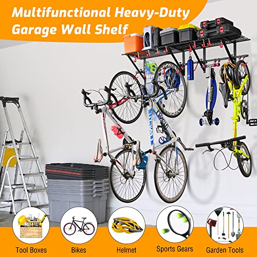 Garage Wall Shelving 1 Pack Includes 2 Bike Hooks (1-pack)