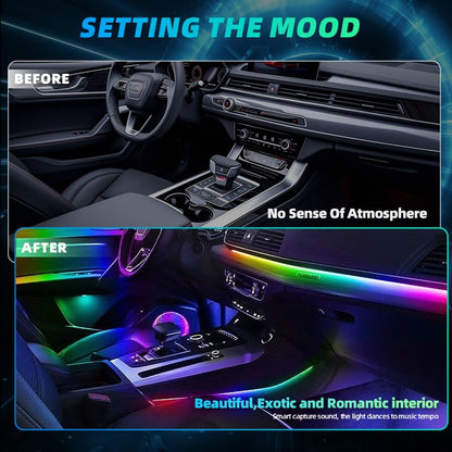 Acrylic Interior Car LED Strip Lights (22in1-90CM)